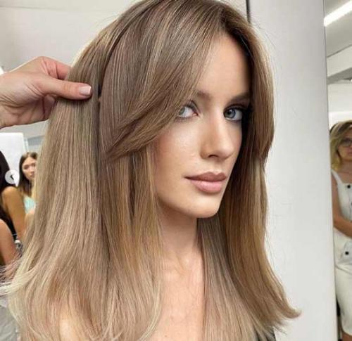 Прямая челка со средними. Челки 2022: 100+ фото, виды, советы по укладке 08