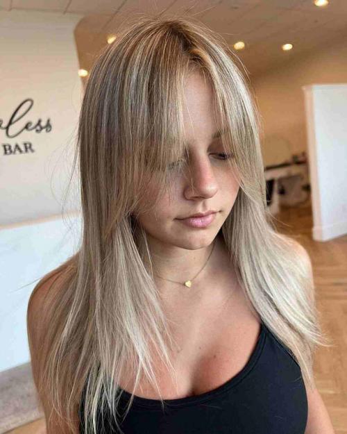 Челка по бокам на длинные волосы. Кому идет удлиненная челка