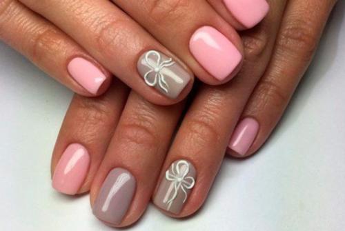 Нежный серо-розовый маникюр. Серо-розовый маникюр: новинки