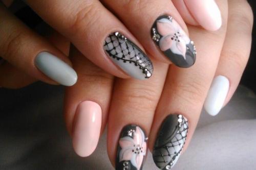 Нежный серо-розовый маникюр. Серо-розовый маникюр: новинки