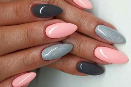 Нежный серо-розовый маникюр. Серо-розовый маникюр: новинки