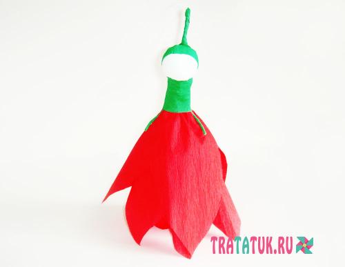 Фея из гофрированной бумаги