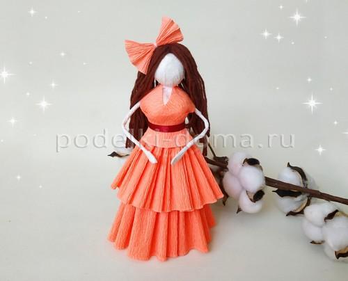 Как создать фею из гофрированной бумаги. Принцесса