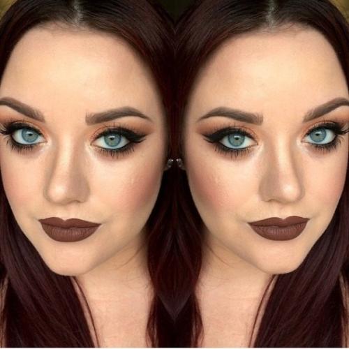 Макияж глаз с темной помадой. Макияж и образы: темная помада для брюнеток