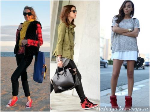 Сникерсы не в моде. Женские сникеры на танкетке: обувь для активных