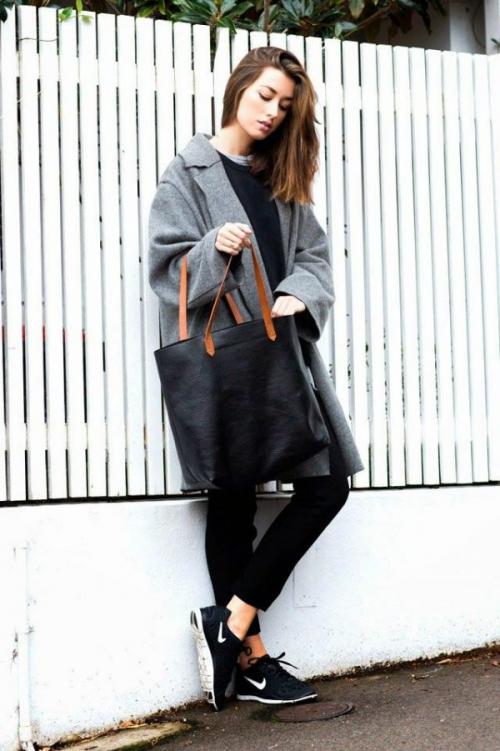 Пальто и кеды женские. Какое пальто лучше всего будет сочетаться с кроссовками?