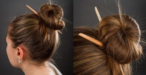 Как правильно заколоть волосы с помощью заколочки с палочкой