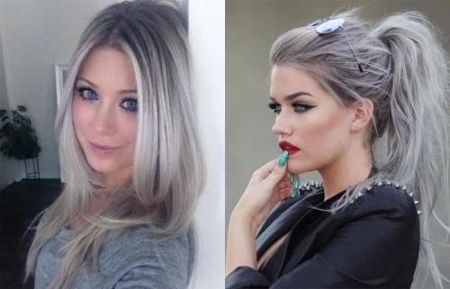 Волосы бело серые. Модный светло-серый цвет волос 14 Волосы бело серые. Модный светло-серый цвет волос 14