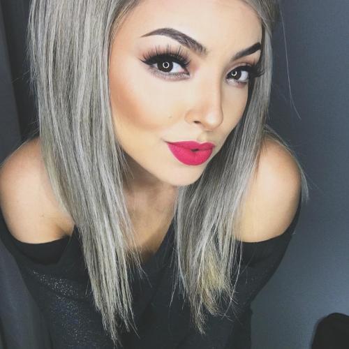 Темно серые волосы. А-ля натюрель