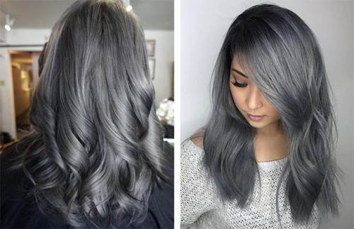 Модный серый цвет волос. Модные серые волосы (50 фото) — Как подобрать оттенок под цвет глаз