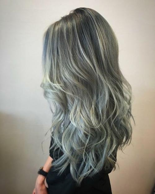 Темно серые волосы. А-ля натюрель