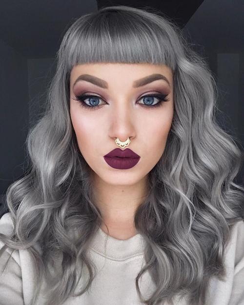 Темно серые волосы. А-ля натюрель