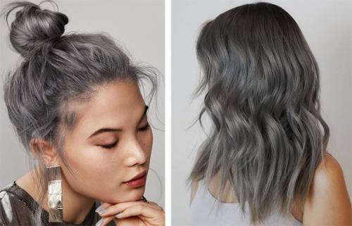 Модный серый цвет волос. Модные серые волосы (50 фото) — Как подобрать оттенок под цвет глаз