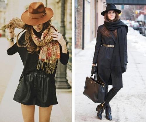 Как сочетать шляпу с курткой. Цвет женской шляпы