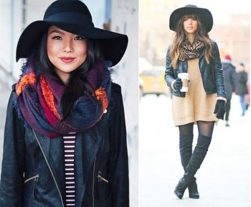 Как сочетать шляпу с курткой. Цвет женской шляпы