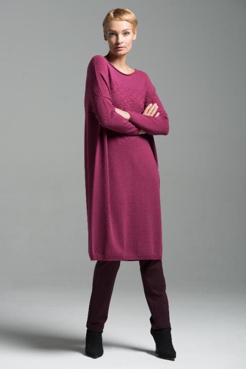 Стильно и уютно: как носить платье поверх брюк 12 Стильно и уютно: как носить платье поверх брюк 12