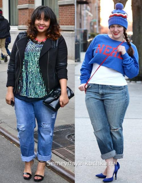 Джинсы для полных женщин з.  Универсальный фасон для полных.