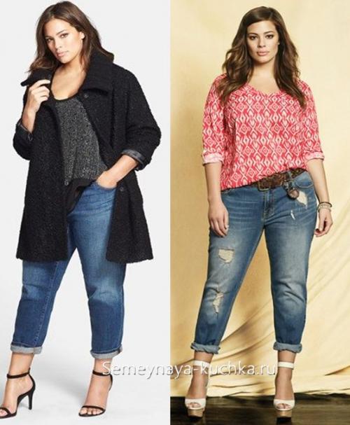 Джинсы для полных женщин з.  Универсальный фасон для полных.