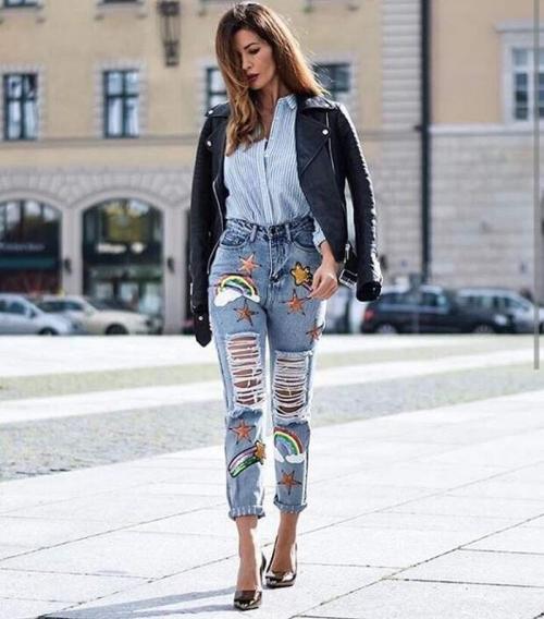 Какие стилистические приемы помогут создать элегантный образ с джинсами с дырами. С чем носить рваные джинсы: хит-парад лучших вариантов