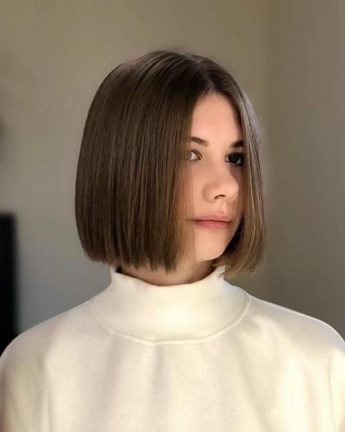 Челка прямая не густая. 8 видов челок 01