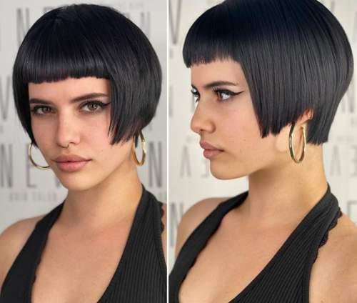 Прямая челка 2022. Трендовый вид челки 2022 на прямые волосы