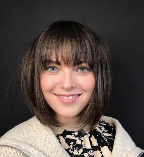 Прямая челка 2021. Модные челки 2021