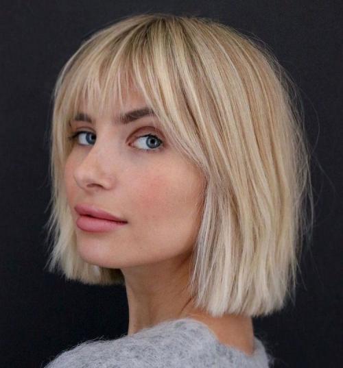 Челка прямая не густая. 8 видов челок 06
